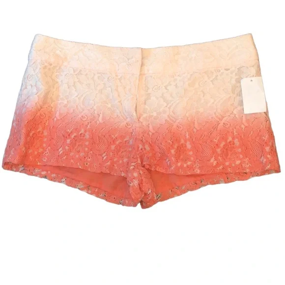 Charlotte Russe lace ombré Gradient pink shorts - Picture 1 of 6